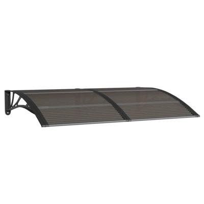 Deurluifel 150x100 cm polycarbonaat zwart