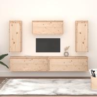 Tv-meubelen 5 st massief grenenhout - thumbnail