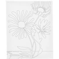 Creativ Company Schildercanvas met print, grote bloemen, d: 1,6 cm, afm 24x30 cm, 360 gr, 1 stuk - thumbnail