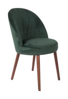 Dutchbone Eetkamerstoel 'Barbara' Velvet, kleur Groen - thumbnail