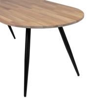 WOOOD Tablo Ovaal Tafelblad Incl. 2-standen Poot Conisch - 74,4x220x90 - thumbnail
