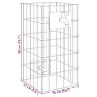 VidaXL Gabion kraan zilver 26 x 25 x 50 cm roestvrij staal - thumbnail