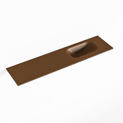 MONDIAZ EDEN Rust solid surface inleg wastafel voor toiletmeubel 90cm. Positie wasbak rechts
