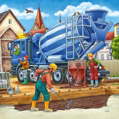 Ravensburger - grote bouwvoertuigen 3x49st.