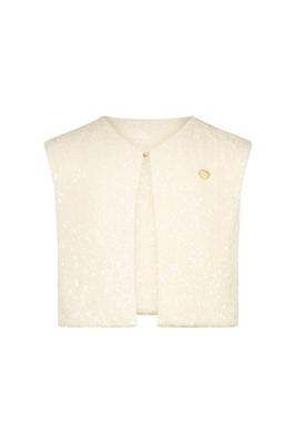Le Chic Zomer gilet meisjes Ivoor wit - pailletten - Eloise