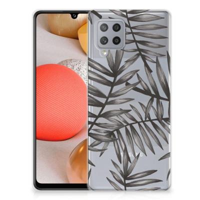 Samsung Galaxy A42 | TPU Case | Leaves Grey Samsung Galaxy A42 | TPU Case | Leaves Grey