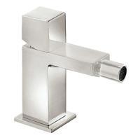 Bidetmengkraan Tres Cuadro Exclusive met Draaiknop Korte Uitloop 10 cm RVS Tres - thumbnail