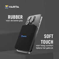 Varta 57903 Powerbank 5000 mAh Magsafe, Qi Wireless Charging LiPo Zwart Statusweergave - thumbnail