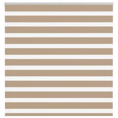 VidaXL Zebra blind 145x150 cm stofbreedte 140,9 cm polyester zandbruin