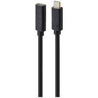 Renkforce RF-4755220 USB-kabel USB 3.2 Gen2x2 USB-C stekker, USB-C bus 1.00 m Zwart PVC-mantel - thumbnail