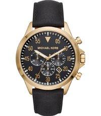 Horlogeband Michael Kors MK8618 Leder Zwart 22mm