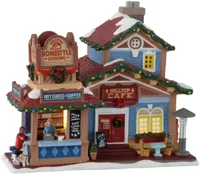 Lemax hilltop cafe verlicht kersthuisje Caddington Village 2022 - thumbnail