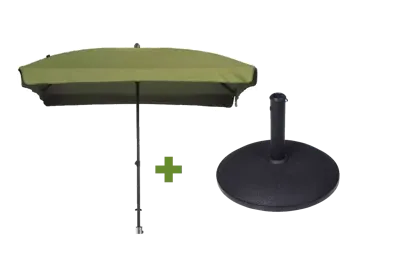 Patmos 210x140cm sage groen met 25kg voet