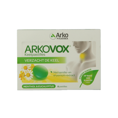 Arkovox Menthol eucalyptus keelpastilles 8 Pastilles