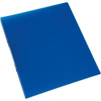 Q-CONNECT ringmap, PP, 2 ringen, 16 mm, transparant blauw - thumbnail