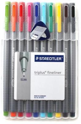 Fineliner Staedtler Triplus 334 assorti 0.3mm 10 stuks