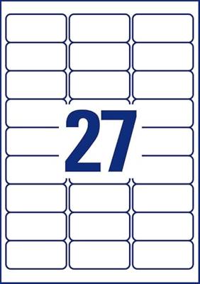 Avery-Zweckform L4784-20 Naametiketten 63.5 x 29.6 mm Acetaatzijde Wit 540 stuk(s) Weer verwijderbaar Laser (kleur), Laser (zwart/wit), Handschriften - thumbnail