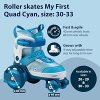Hudora rolschaatsen my first quad blauw, maat 30-33 - thumbnail