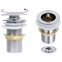 VidaXL Afvoer pop-up zonder overloop 6,4x6,4x9,1 cm chroomkleurig - thumbnail