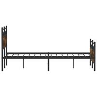 Bedframe zonder matras hout gerookt eikenkleurig 120x190 cm - thumbnail