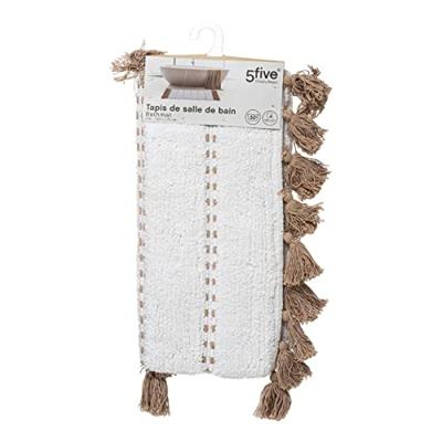 Badkleed 5five Simply Smart Pom pom Bruin Katoen 50 x 75 cm