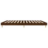 Bedframe zonder matras bewerkt hout bruin eikenkleur 120x200 cm - thumbnail