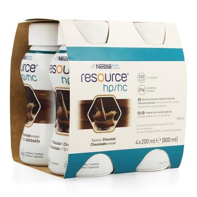 Resource Hp Hc Chocolade Fles 4x200ml