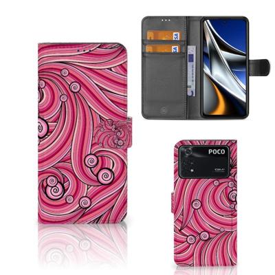 Xiaomi Poco X4 Pro 5G Hoesje Swirl Pink Xiaomi Poco X4 Pro 5G Hoesje Swirl Pink