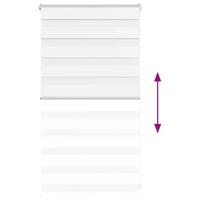 Zebra Blind 85x100 cm stofbreedte 80,9 cm polyester wit - thumbnail