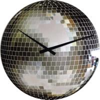 NeXtime klok 8801 small disco, ø30 cm, wall, silver - thumbnail