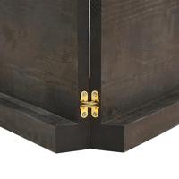 Wastafelblad 140x50x(2-6) cm behandeld massief hout donkerbruin - thumbnail