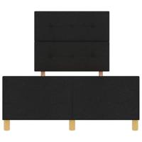 Bedframe met hoofdeinde Zwart 120 x 200 cm Stof - thumbnail