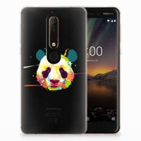 Nokia 6 (2018) Telefoonhoesje met Naam Panda Color - thumbnail