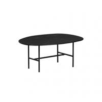 WOOOD Salontafel 'Vajen' Marmerlook, 80 x 60cm, kleur Zwart - thumbnail