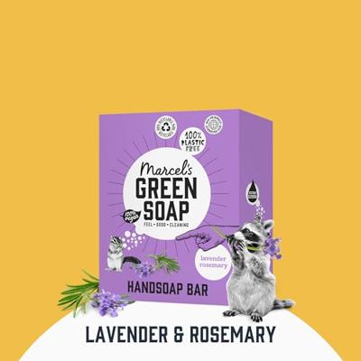 Marcel&apos;s Green Soap Handzeep blok- lavendel & rozemarijn - 90gr