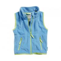 Playshoes fleece vestje contrast Aqua Blauw-164 - thumbnail