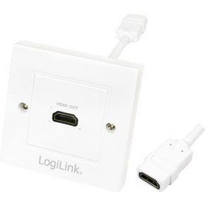LogiLink AH0014 HDMI Adapter [1x HDMI-bus - 1x HDMI-bus] Wit 0 m
