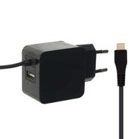 Mobilize Wall Charger USB + Micro USB 15W 1m. Black - thumbnail