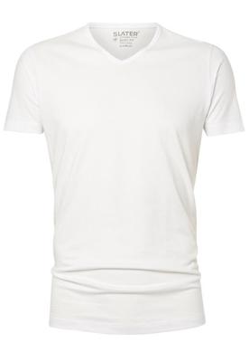 Slater Basic Fit T- Shirt V- Neck White Two Pack (art 7600)