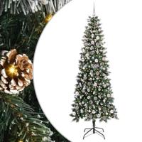VidaXL Kunstkerstboom met 300 led groen 240 cm pvc en plastic en staal - thumbnail