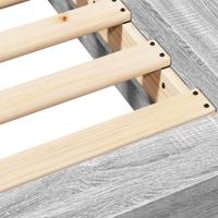 Bedframe bewerkt hout grijs sonoma eikenkleurig 140x200 cm - thumbnail