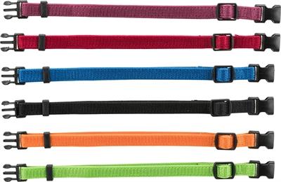 Trixie puppy halsband set zwart/rood/blauw/appel/papaya/orchidee Trixie puppy halsband set zwart/rood/blauw/appel/papaya/orchidee