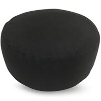 Green Tree Meditatiekussen Katoen Rond Zwart - 36 x 15 cm - thumbnail