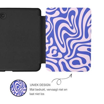 Lunso Kobo Clara BW / Clara Colour hoesje (6 inch) - Vegan Saffiano Leren Sleep Cover - Voilet Vortex