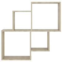 Wandschap kubus 80x15x78,5 cm spaanplaat sonoma eiken - thumbnail