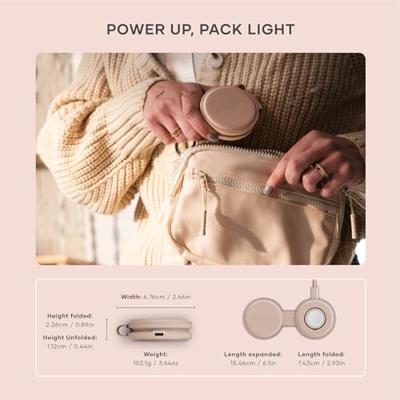 Satechi OntheGo 2-in-1 wireless oplader (15W) - Desert Rose - thumbnail
