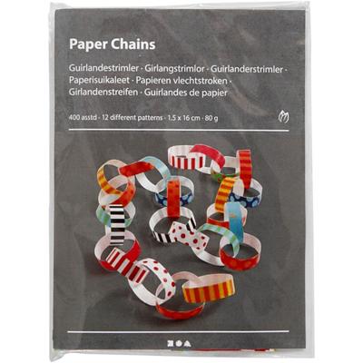 Creativ Company Slinger stroken, bedrukt, l: 16 cm, b: 15 mm, 400 stuk/ 1 doos - thumbnail