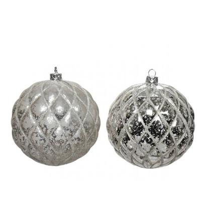 Kerstbal kunststof 2ass shiny mat zilver Decoris - Decoris Kerstbal kunststof 2ass shiny mat zilver Decoris - Decoris