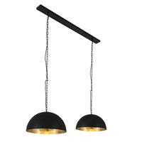 Steinhauer Hanglamp semicerikel 2556 zwart goud - thumbnail