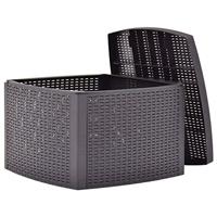 Bijzettafel 54x54x36,5 cm kunststof mokka - thumbnail